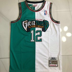 NBA 12 Morant Grizzlies split authentique Maillot green blanc XS-XXL